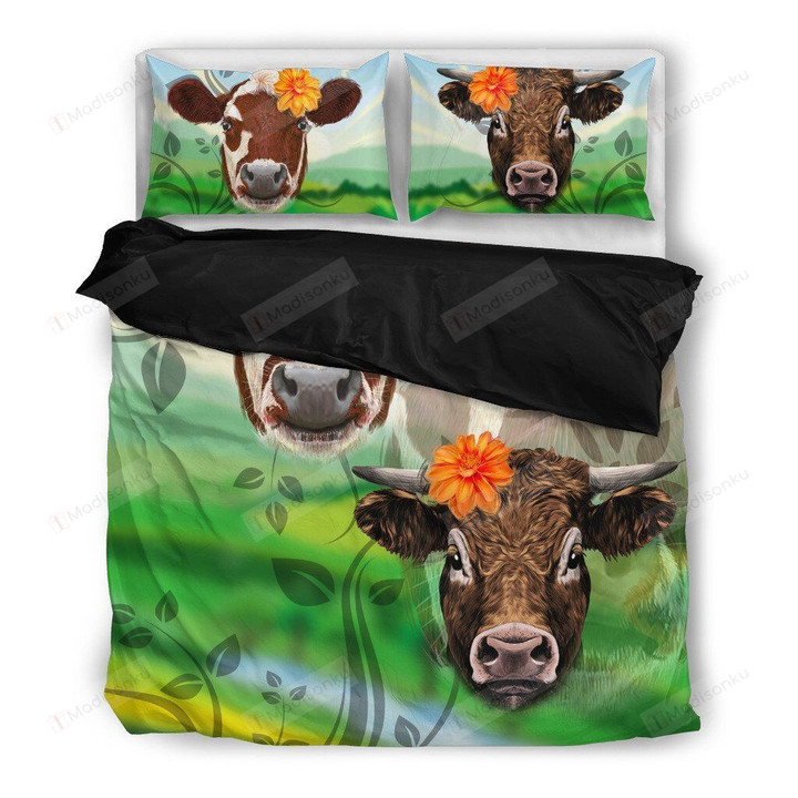 Cow Lover 5 Farm Cotton Bed Sheets Spread Comforter Duvet Cover Bedding Sets