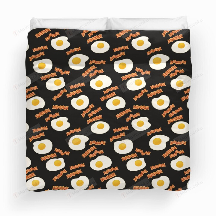 Bacon & Eggs For Breakfast Duvet Cover Bedding Set
