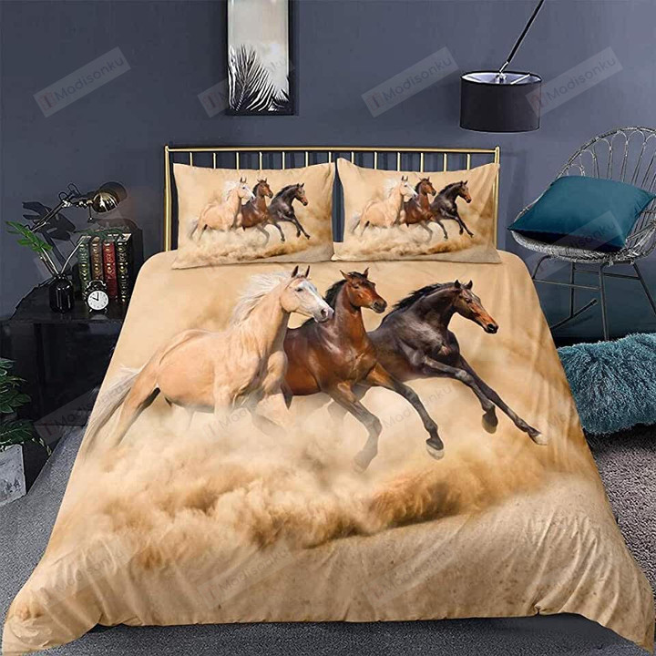 Horses Running Bedding Set Bed Sheets Spread Comforter Duvet Cover Bedding Sets