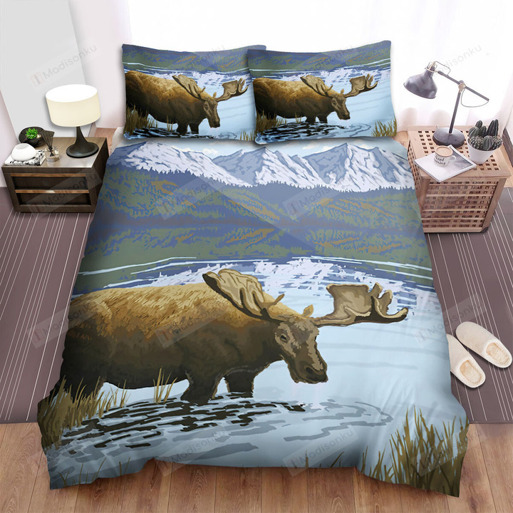 Montana Bigfork Bed Sheets Spread Comforter Duvet Cover Bedding Sets