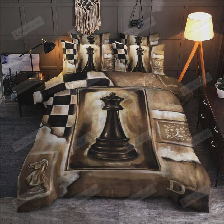 Chess Cotton Bed Sheets Spread Comforter Duvet Cover Bedding Sets