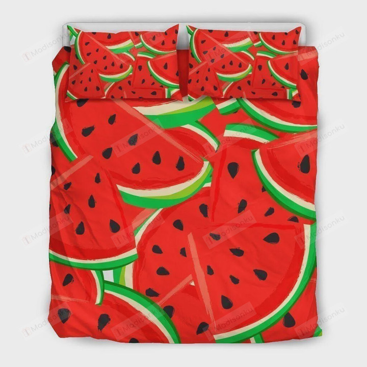 Cute Watermelon Pieces Bedding Set (Duvet Cover & Pillow Cases)