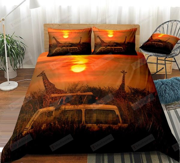 Giraffe Life Cotton Bed Sheets Spread Comforter Duvet Cover Bedding Sets