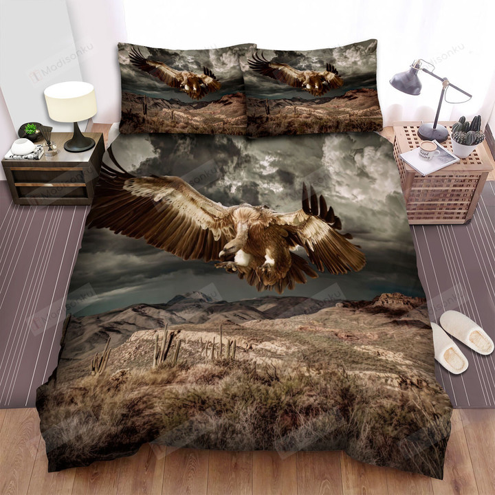 The Wildlife - The Vulture Spreading Wings Wallpaper Bed Sheets Spread Duvet Cover Bedding Sets