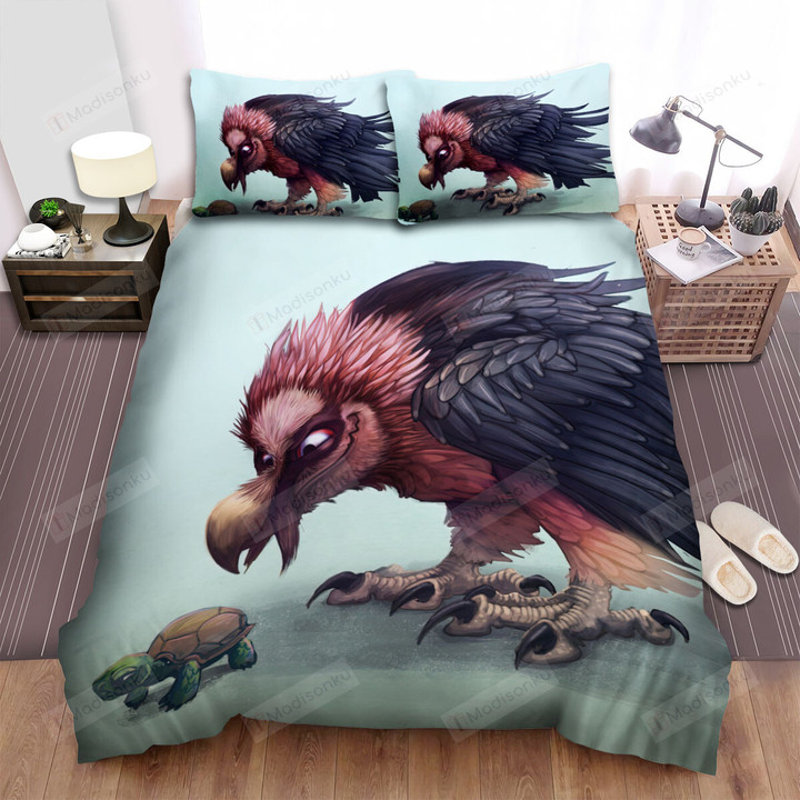 The Wildlife - The Vulture Watching A Tortoise Artwork Bed Sheets Spread Duvet Cover Bedding Sets