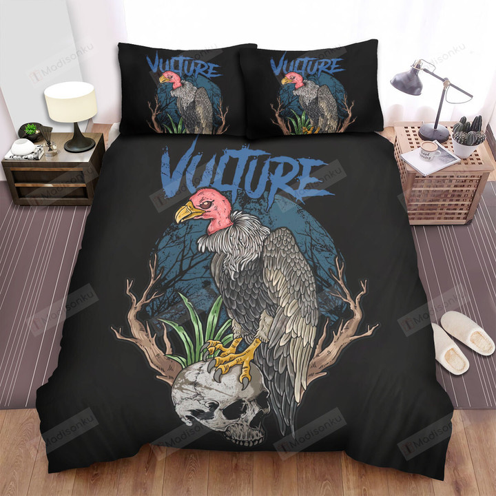 The Wildlife - The Vulture On The Skull Vector Bed Sheets Spread Duvet Cover Bedding Sets