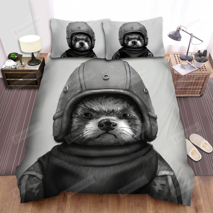 The Wild Animal - The Ferret In The Helmet Bed Sheets Spread Duvet Cover Bedding Sets