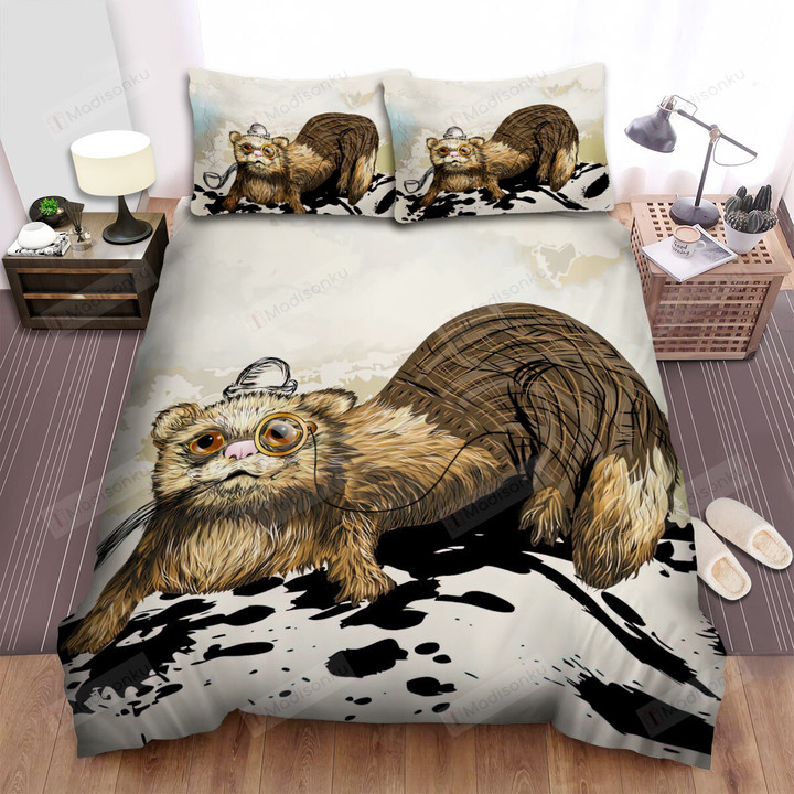 The Wild Animal - The Ferret Smoking Art Bed Sheets Spread Duvet Cover Bedding Sets