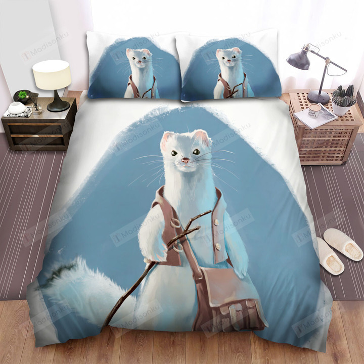 The Wild Animal - The Ferret Traveller Art Bed Sheets Spread Duvet Cover Bedding Sets