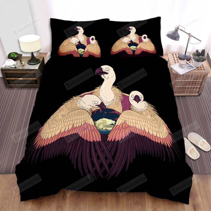 The Wild Animal - The Vulture Covering A Skull Bed Sheets Spread Duvet Cover Bedding Sets