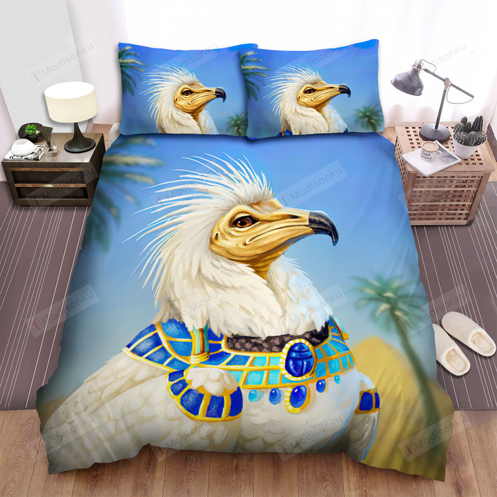 The Wild Animal - The Egyptian Vulture Wearing Necklace Bed Sheets Spread Duvet Cover Bedding Sets