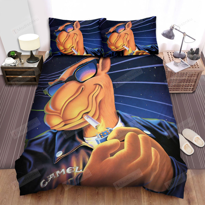 The Wildlife - The Camel Smoking Art Man Bed Sheets Spread Duvet Cover Bedding Sets
