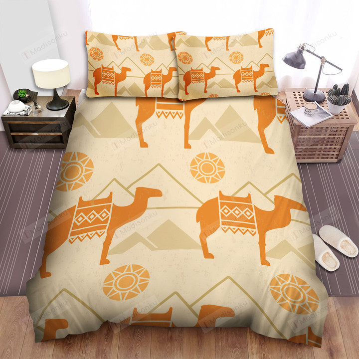 The Wildlife - The Camel And Pyramids Pattern Bed Sheets Spread Duvet Cover Bedding Sets
