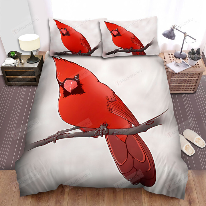 The Wild Animal - The Lonely Cardinal Art Bed Sheets Spread Duvet Cover Bedding Sets