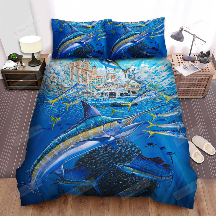 The Wild Animal - The Sailfish Under The Harbour Art Bed Sheets Spread Duvet Cover Bedding Sets