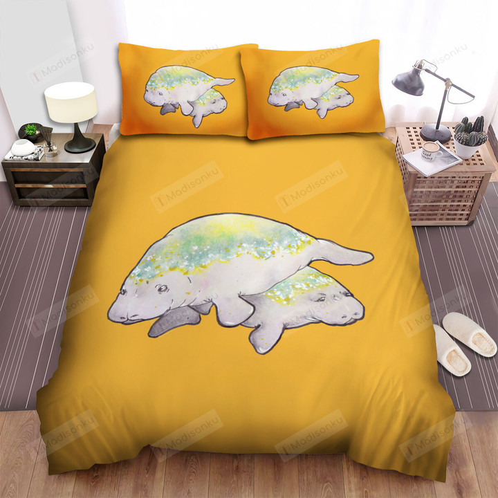 The Wild Animal - The Manatee Lying On Another Bed Sheets Spread Duvet Cover Bedding Sets