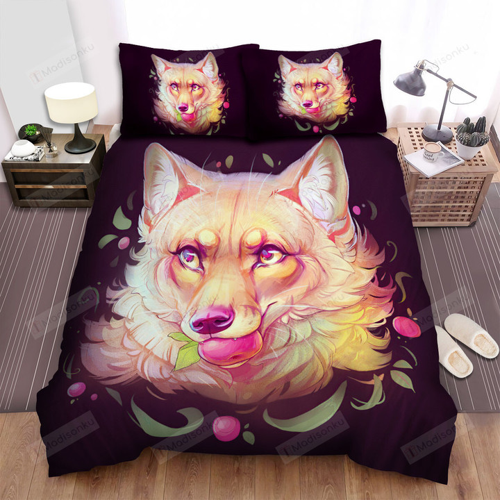 The Wild Animal - The Coyote Keeping An Apple Bed Sheets Spread Duvet Cover Bedding Sets