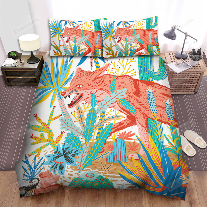 The Wild Animal - The Coyote In His Desert Bed Sheets Spread Duvet Cover Bedding Sets