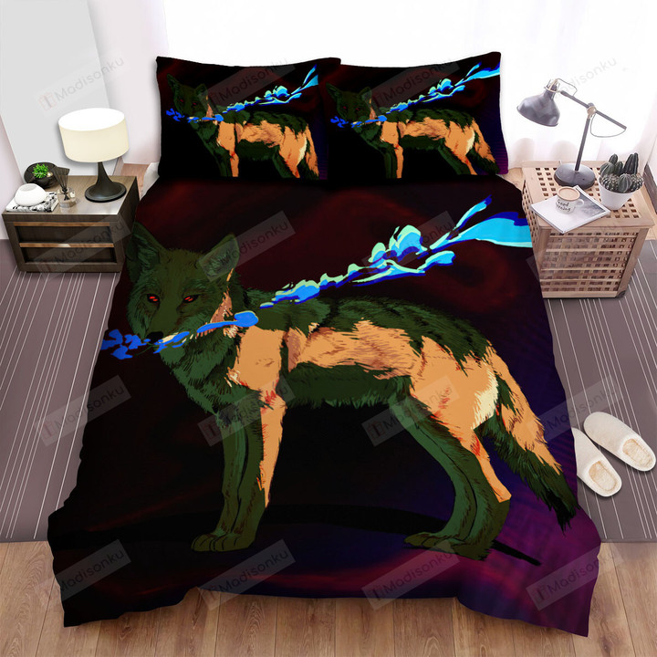 The Wild Animal - The Coyote Got The Fire Bed Sheets Spread Duvet Cover Bedding Sets