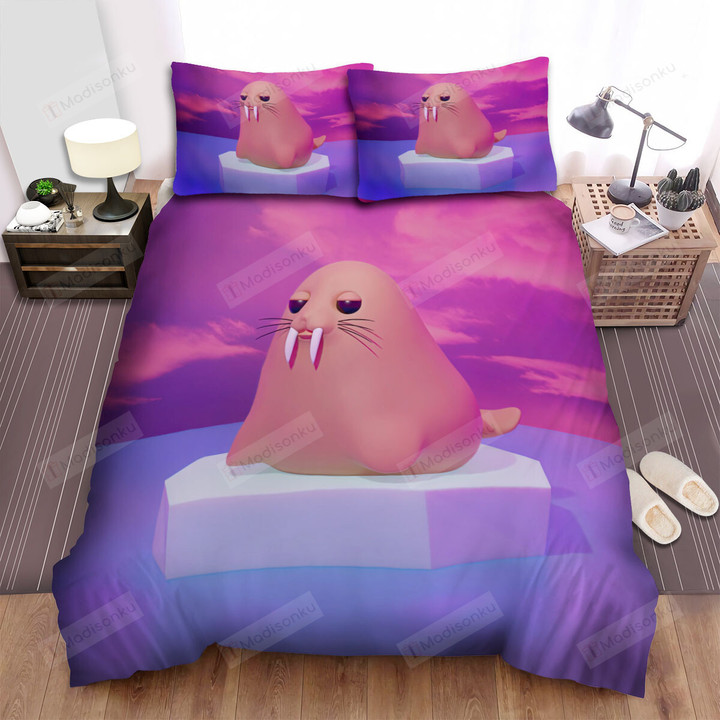 The Walrus On The Ice 3d Art Bed Sheets Spread Duvet Cover Bedding Sets