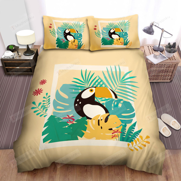 The Wildlife - The Toucan In Plants Bed Sheets Spread Duvet Cover Bedding Sets