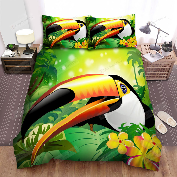 The Wildlife - The Black Toucan In The Jungle Art Bed Sheets Spread Duvet Cover Bedding Sets