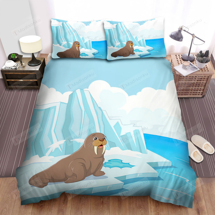The Walrus In The Ice Island Bed Sheets Spread Duvet Cover Bedding Sets