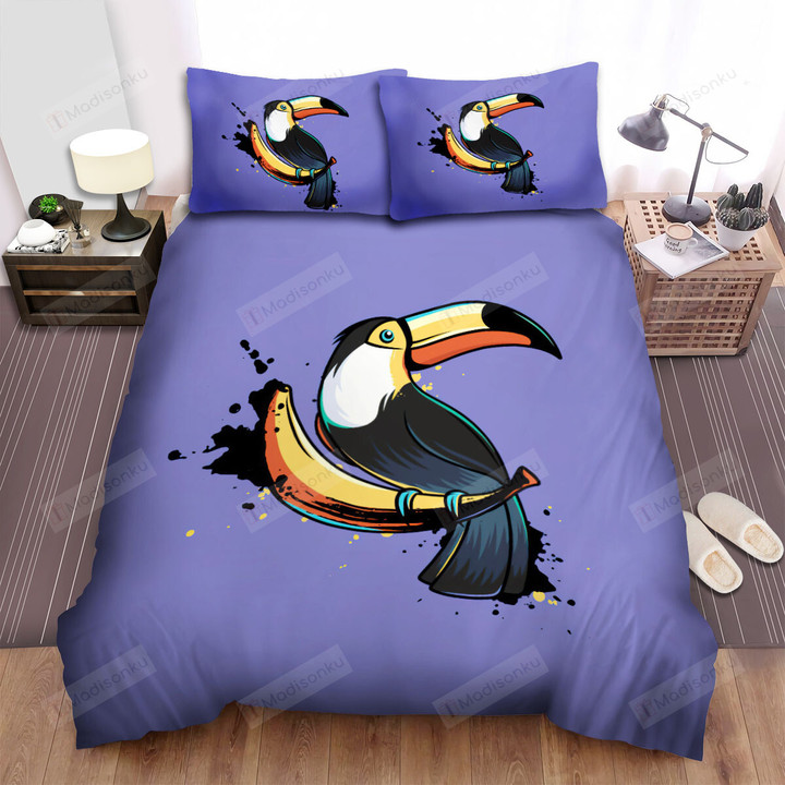 The Wildlife - The Toucan On A Banana Bed Sheets Spread Duvet Cover Bedding Sets