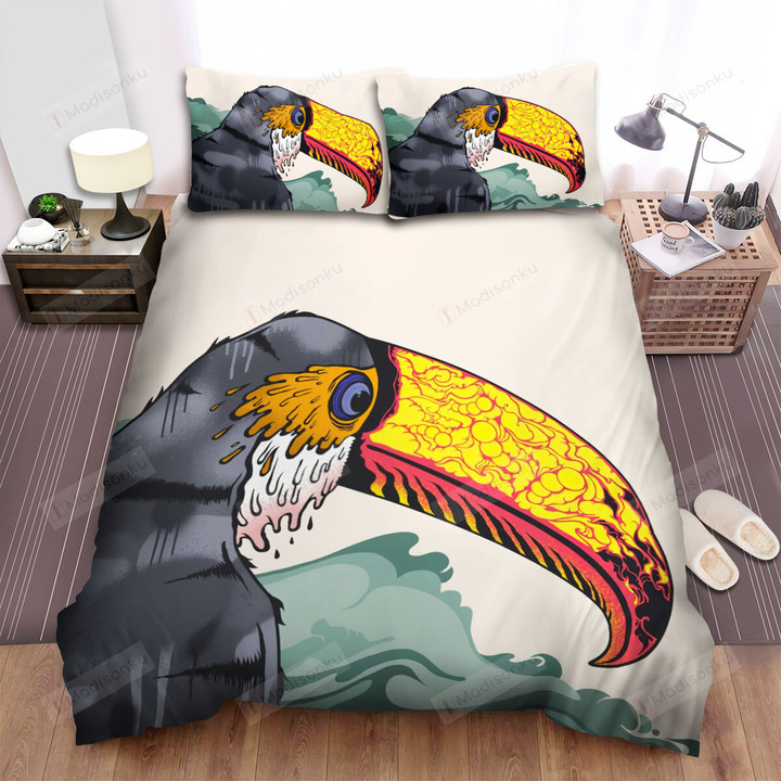 The Wildlife - The Toucan Melting Art Bed Sheets Spread Duvet Cover Bedding Sets