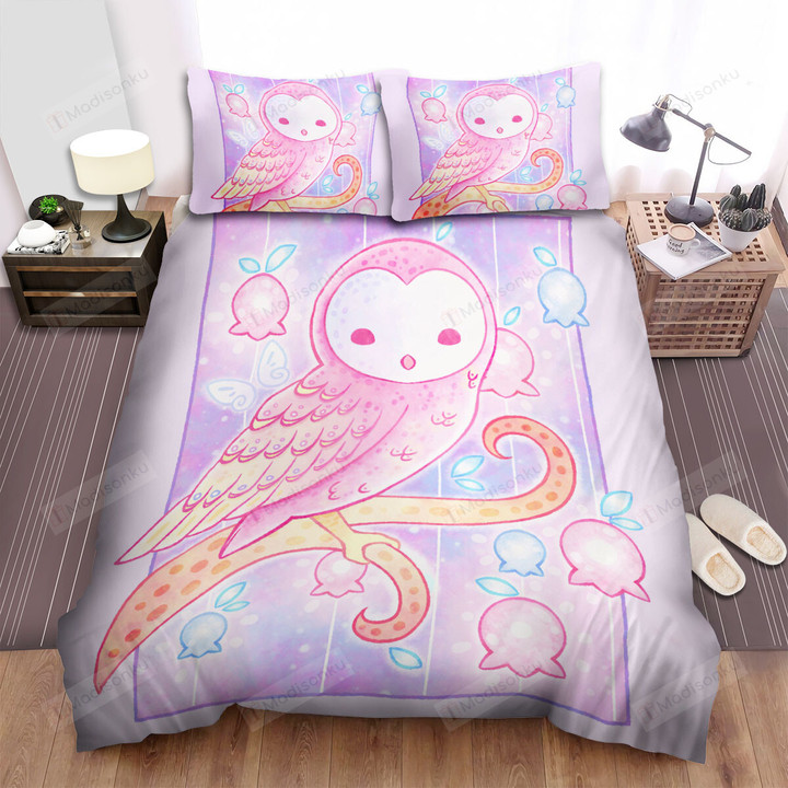 The Wild Animal - The Owl With Heart Face Bed Sheets Spread Duvet Cover Bedding Sets