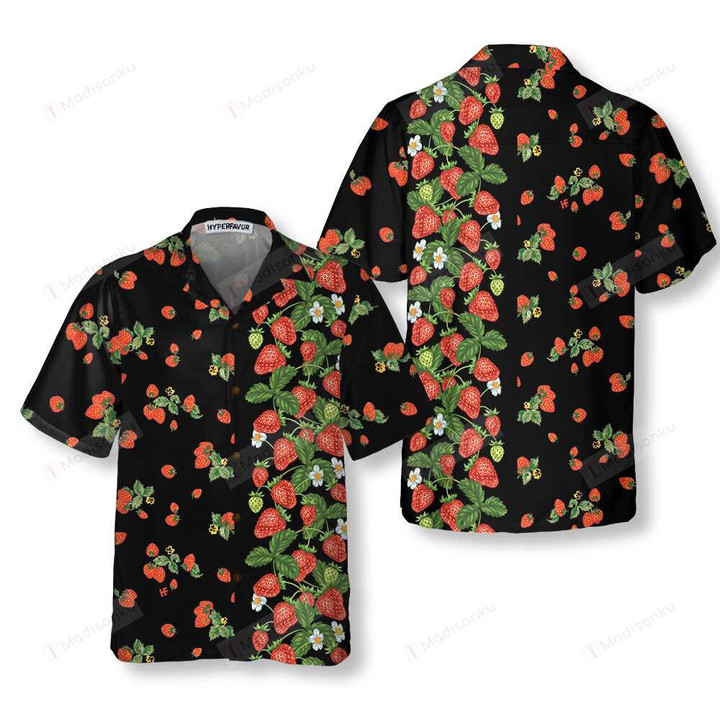 Strawberries Line Hawaiian Shirt