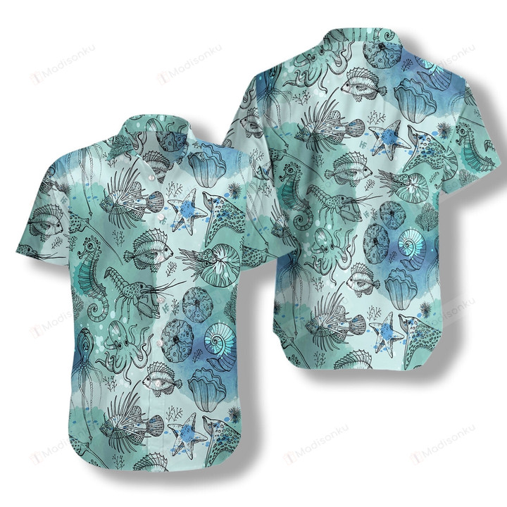 Fish And Deep Water Living Hawaiian Shirt