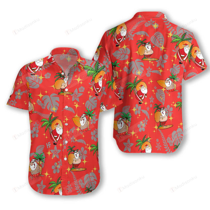 Merry Christmas Funny Santa Claus Hawaiian Shirt