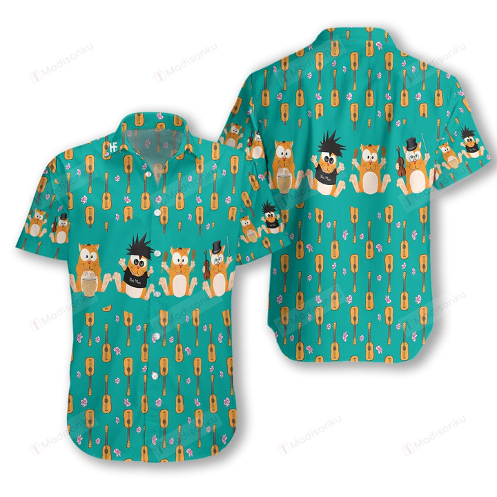 Cat Ukulele Hawaiian Shirt