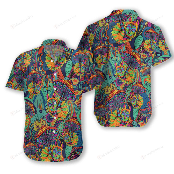 Mushroom Hippie Hawaiian Shirt