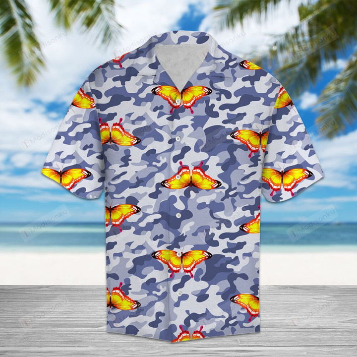 Butterfly Camo Hawaii Shirt