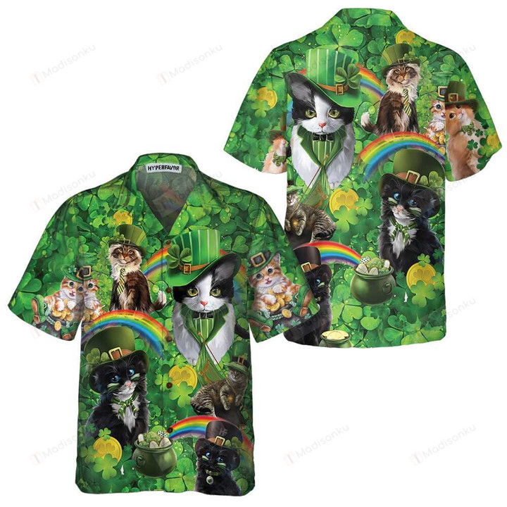 Cats Saint Patrick'S Day Hawaiian Shirt