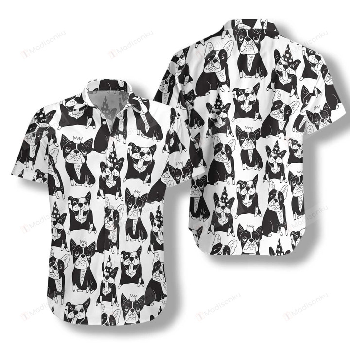 Happy French Bulldog Hawaiian Shirt