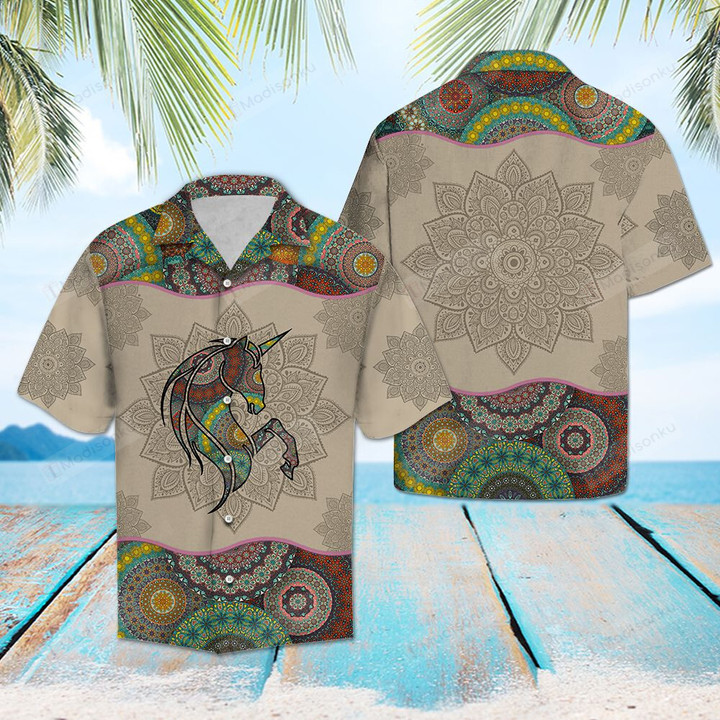 Unicorn Mandala Hawaii Shirt