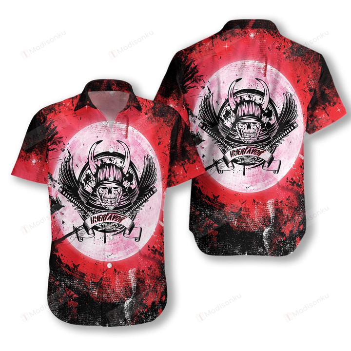 Samurai Skull Hawaiian Shirt