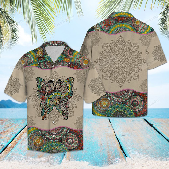 Butterfly Mandala Hawaii Shirt