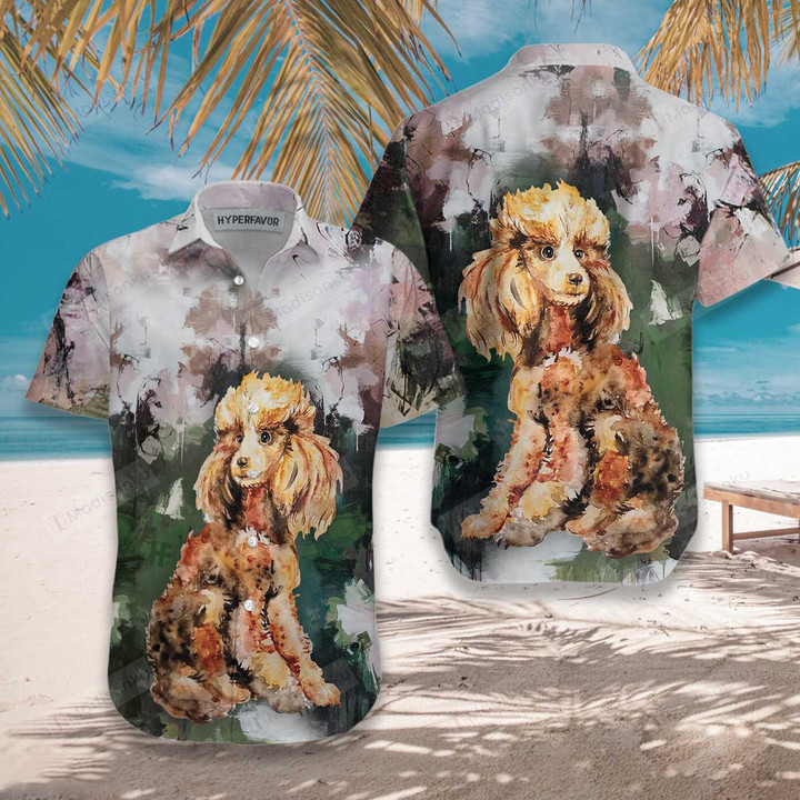 Poodle Portrait For Poodle Lovers Hawaiian Shirt