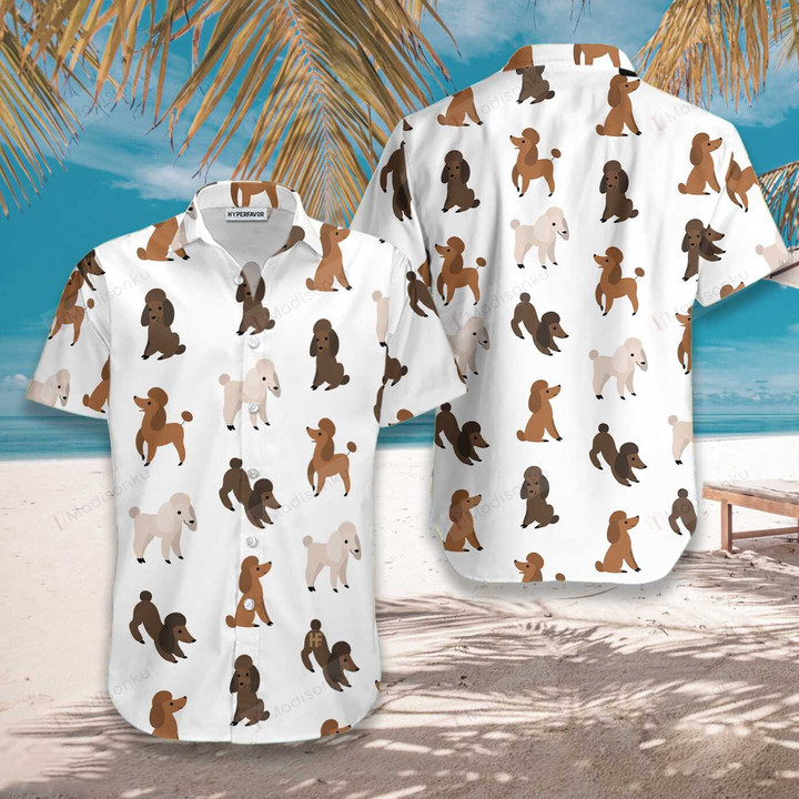 Puppies Run Around Poodle Shirt Hawaiian Shirt