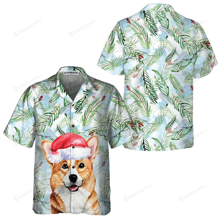 Corgi With Christmas Hawaiian Shirt