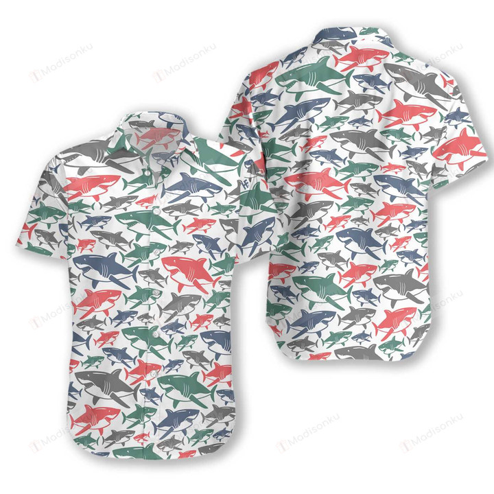 Little Shark Pattern Hawaiian Shirt