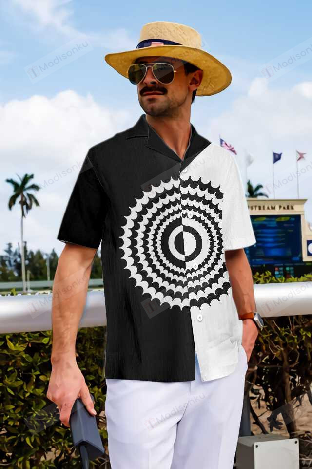 Cycling Pattern Hawaiian Shirt