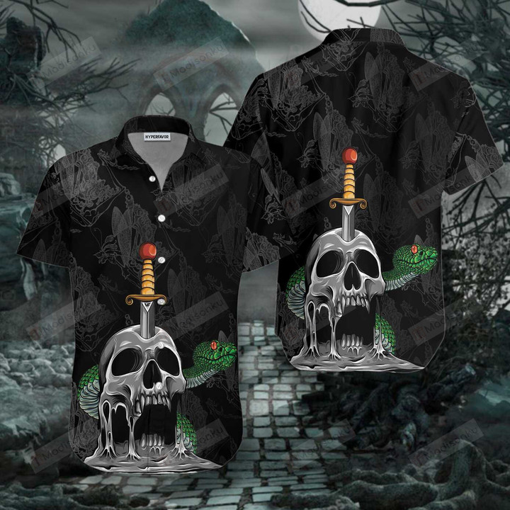 Skull & Snake Gothic Hawaiian Shirt