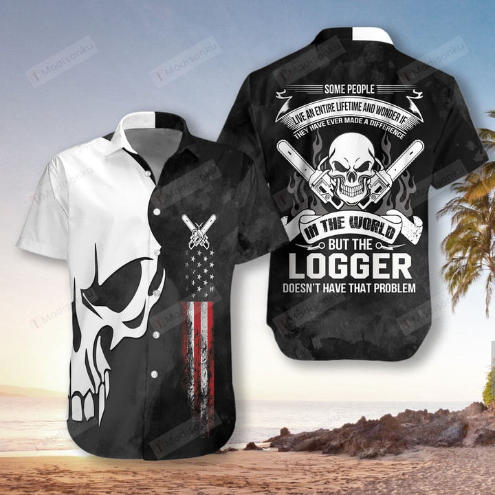 Logger Proud Skull Hawaiian Shirt