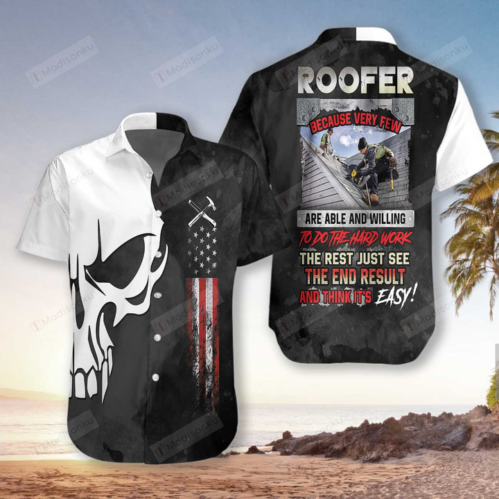 Roofer Proud Skull Hawaiian Shirt