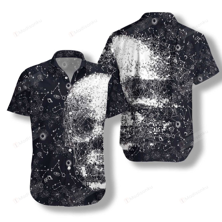 Skull Space Galaxy Constellation Hawaiian Shirt